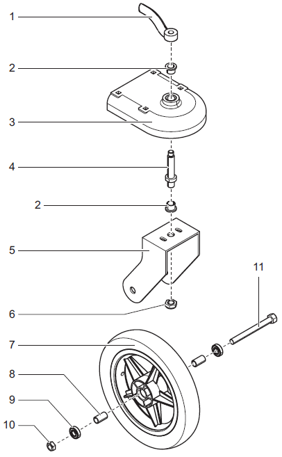PowrLiner 1800M Front Wheel Assembly Parts PowrLiner 1800M Front Wheel Assembly Parts